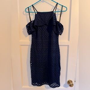 GUESS blue eyelet dress